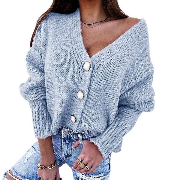 women's knits & tees women sweaters 2021 sweater cardigan solid color v-neck button knit ladies fashion, White
women's knits & tees women sweaters 2021 sweater cardigan solid color v-neck button knit ladies fashion, White