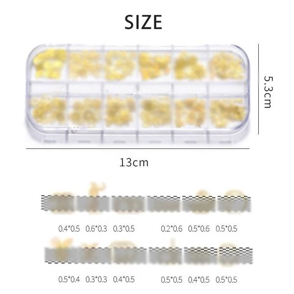nail art decorations 12 grid brand logo french d mixed ultra-thin computer tablet japanese diy decoration accessorie, Silver;gold
nail art decorations 12 grid brand logo french d mixed ultra-thin computer tablet japanese diy decoration accessorie, Silver;gold