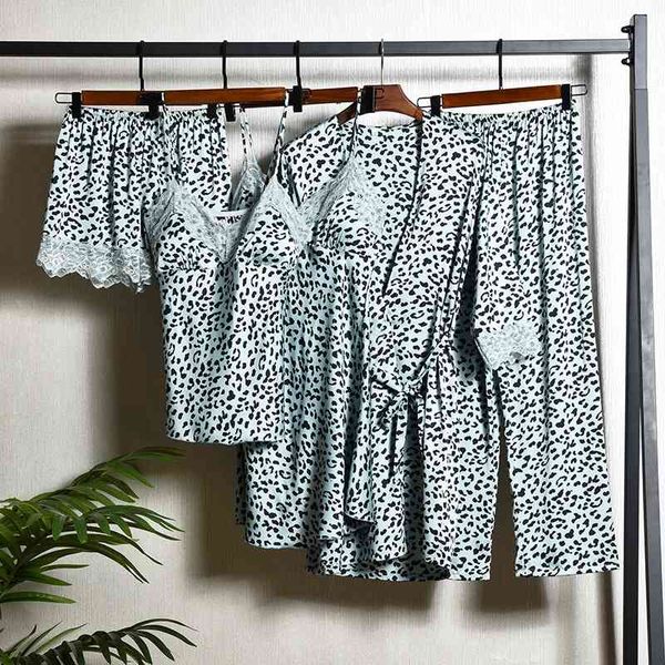 women's sleepwear leopard pajamas suit women satin lace home wear intimate lingerie 5pcs sleep set casual spring autumn pyjam, Black;red
women's sleepwear leopard pajamas suit women satin lace home wear intimate lingerie 5pcs sleep set casual spring autumn pyjam, Black;red