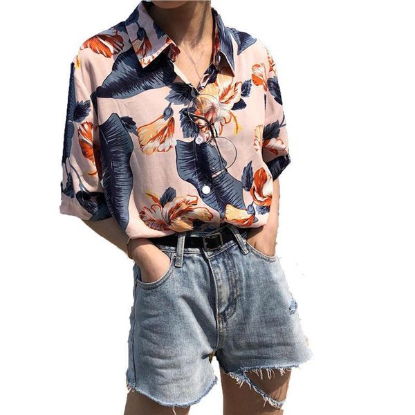 women shirt summer retro printing loose short sleeve cotton blouse female women's blouses & shirts, White
women shirt summer retro printing loose short sleeve cotton blouse female women's blouses & shirts, White
