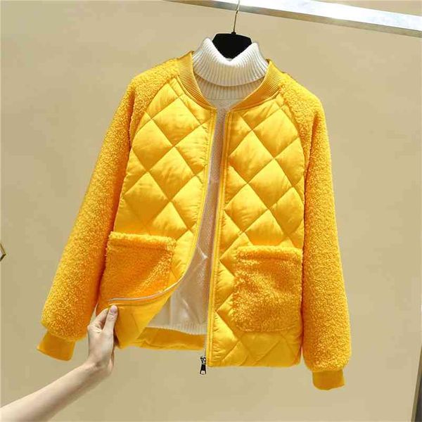 women spring autumn jacket lamb fur parkas short coats and plus size parka mujer slim winter 210910, Black
women spring autumn jacket lamb fur parkas short coats and plus size parka mujer slim winter 210910, Black