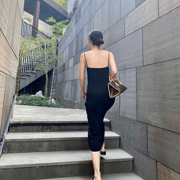 french elegant open back suspender drs black cool wind ice silk knitting skirt women's summer, Black;gray
french elegant open back suspender drs black cool wind ice silk knitting skirt women's summer, Black;gray