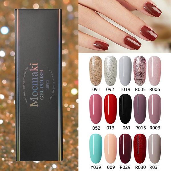 nail gel mocmaki 10pcs/set uv polish set glitter semi permanent hybrid manicure base coat soak off nails, Red;pink
nail gel mocmaki 10pcs/set uv polish set glitter semi permanent hybrid manicure base coat soak off nails, Red;pink
