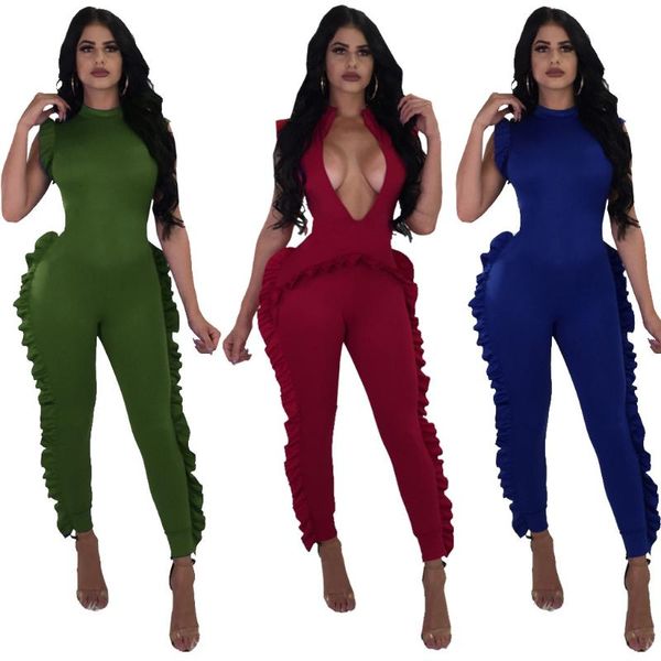 women's jumpsuits & rompers winter 2021 european and american wear front back ear side solid color jumpsuit with zipper, Black;white
women's jumpsuits & rompers winter 2021 european and american wear front back ear side solid color jumpsuit with zipper, Black;white