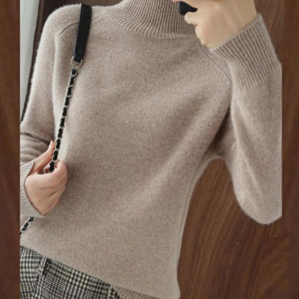women's sweaters sweater solid color all match skin-friendly high collar pullover lady base for work, White;black
women's sweaters sweater solid color all match skin-friendly high collar pullover lady base for work, White;black