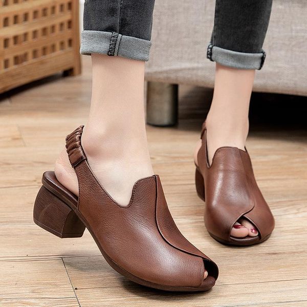 summer ethnic leather retro round head open-toe sandals women's spot with thick heel roman shoes dress, Black
summer ethnic leather retro round head open-toe sandals women's spot with thick heel roman shoes dress, Black