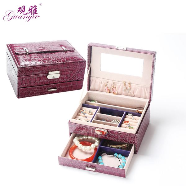flannel inside korean covered with leather jewelry box storage box candy-colored multifunction jewel case for gift, Black;white
flannel inside korean covered with leather jewelry box storage box candy-colored multifunction jewel case for gift, Black;white