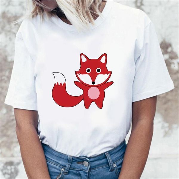 cartoon lovely fox printed women o neck harajuku graphic short sleeve summer tshort fun tee, White
cartoon lovely fox printed women o neck harajuku graphic short sleeve summer tshort fun tee, White