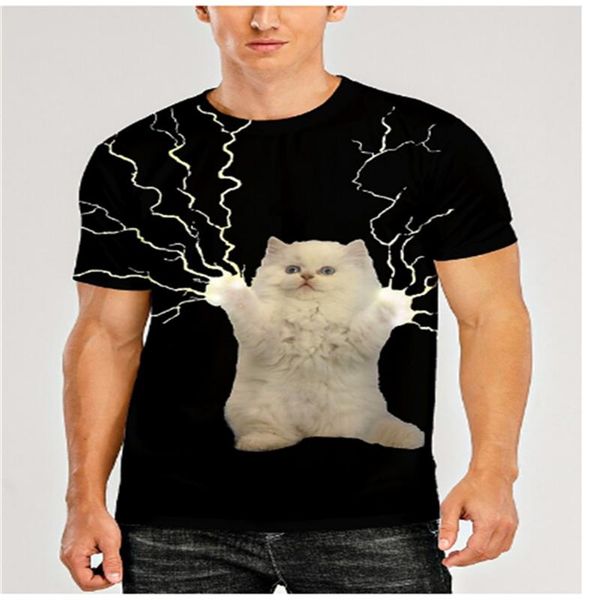 men's t-shirts summer t-shirt casual short sleeve 3d kitten cute print slim streetwear, White;black
men's t-shirts summer t-shirt casual short sleeve 3d kitten cute print slim streetwear, White;black
