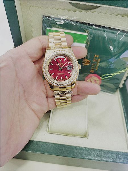 with original box luxury watch sapphire glass 41mm day-date diamond bezel automatic mechanical stainless steel mens watches, Slivery;brown
with original box luxury watch sapphire glass 41mm day-date diamond bezel automatic mechanical stainless steel mens watches, Slivery;brown