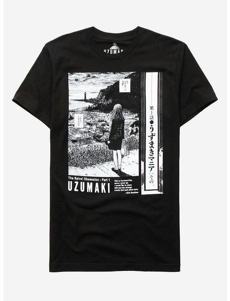 junji ito uzumaki title page t-shirt, White;black
junji ito uzumaki title page t-shirt, White;black