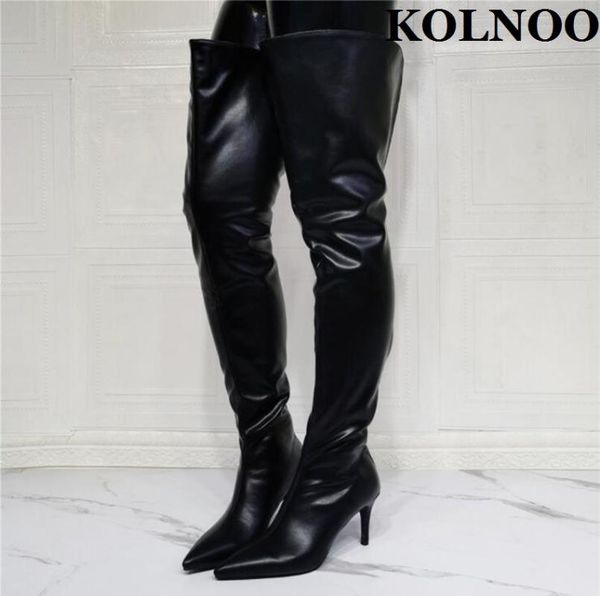 boots kolnoo handmade ladies high heel real po evening pointy club thigh-high fashion party winter prom shoes, Black
boots kolnoo handmade ladies high heel real po evening pointy club thigh-high fashion party winter prom shoes, Black