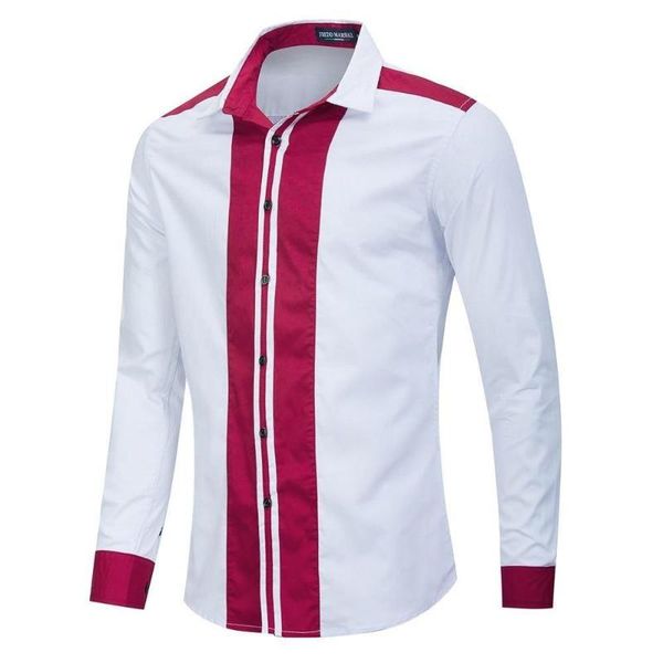 men's casual shirts spring striped shirt men fashion social 100% cotton male long sleeve patchwork, White;black
men's casual shirts spring striped shirt men fashion social 100% cotton male long sleeve patchwork, White;black