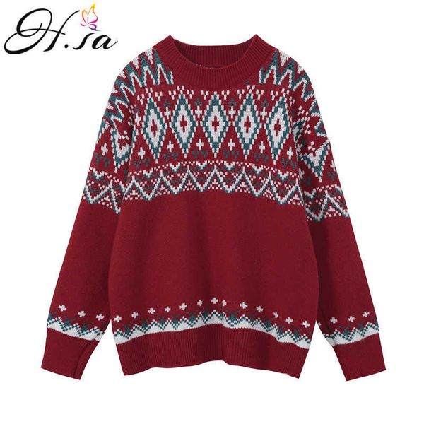 h.sa women vintage sweater and jumpers argyle pullovers oversized ugly christmas sweater and pull jumpers knitted 210716, White;black
h.sa women vintage sweater and jumpers argyle pullovers oversized ugly christmas sweater and pull jumpers knitted 210716, White;black