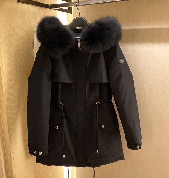 parker drawstring slimming thick mid-length fox fur collar high-end down jacket european station elegant new womens clothing, Black
parker drawstring slimming thick mid-length fox fur collar high-end down jacket european station elegant new womens clothing, Black