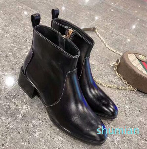 new womens knight ankle autumn winter square heel boots oil wax leather shoes original box size 35-40, Black
new womens knight ankle autumn winter square heel boots oil wax leather shoes original box size 35-40, Black