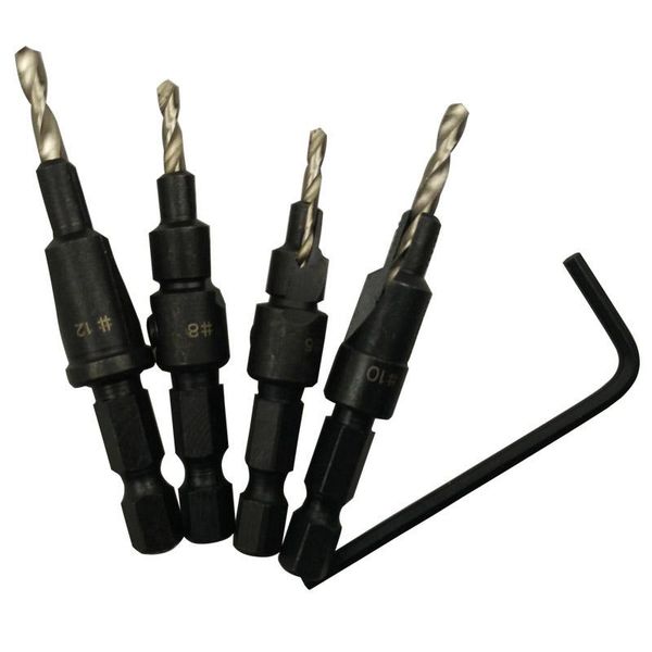 5pcs countersink woodworking drill bit set hole opener kit with wrench 1/4 shank taper wwo66 professional bits
5pcs countersink woodworking drill bit set hole opener kit with wrench 1/4 shank taper wwo66 professional bits