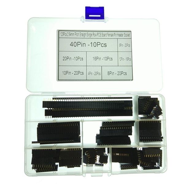 smart power plugs 120pcs 2.54mm single row pcb board female pin header strip stackable connector assortment kit
smart power plugs 120pcs 2.54mm single row pcb board female pin header strip stackable connector assortment kit