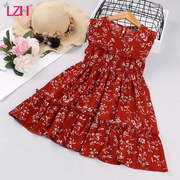 girl's dresses lzh 2021 resort style baby girl dress floral children's clothes sleeveless for teenagers light summer kids, Red;yellow 
girl's dresses lzh 2021 resort style baby girl dress floral children's clothes sleeveless for teenagers light summer kids, Red;yellow