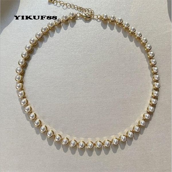 chokers yikuf88 women pearl necklace temperament cold wind goddess fan fashion atmosphere clavicle for gift, Golden;silver
chokers yikuf88 women pearl necklace temperament cold wind goddess fan fashion atmosphere clavicle for gift, Golden;silver