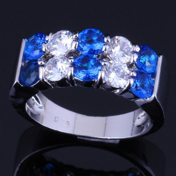 cluster rings heavenly round blue cubic zirconia white cz silver plated ring v0082, Golden;silver
cluster rings heavenly round blue cubic zirconia white cz silver plated ring v0082, Golden;silver