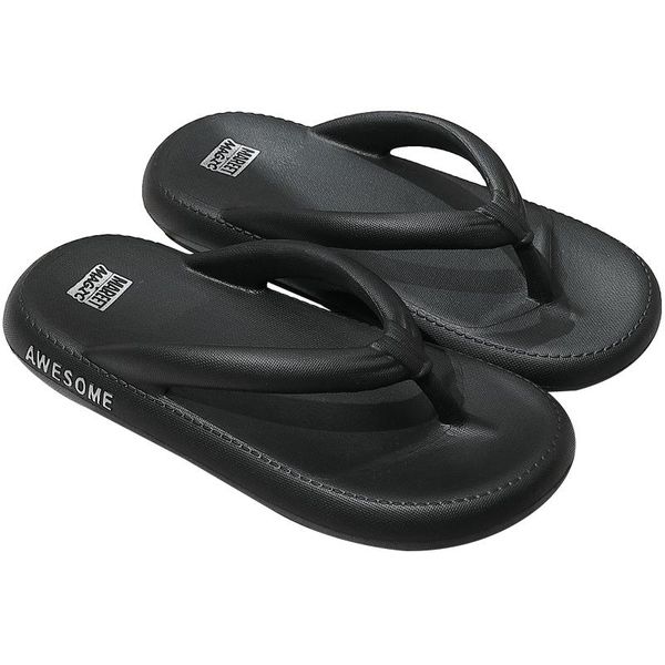 slippers thick bottom flip-flop thong sandals male summer beach shoes soft bathroom pillow slides outdoor indoor for women, Black
slippers thick bottom flip-flop thong sandals male summer beach shoes soft bathroom pillow slides outdoor indoor for women, Black