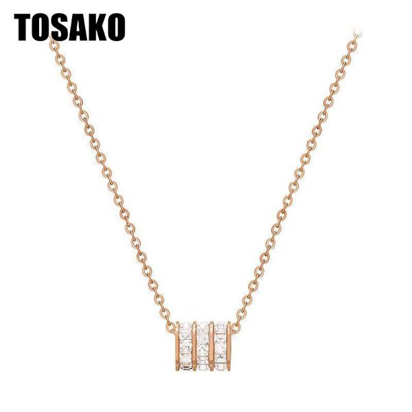 pendant necklaces tosako stainless steel necklace titanium pendants sweater chain zircon female 2021 trend jewelry, Silver
pendant necklaces tosako stainless steel necklace titanium pendants sweater chain zircon female 2021 trend jewelry, Silver