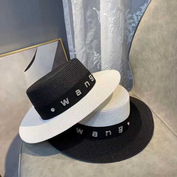 wide brim hats rhinestone sun hat women vintage boater straw classic ribbon band summer beach, Blue;gray
wide brim hats rhinestone sun hat women vintage boater straw classic ribbon band summer beach, Blue;gray