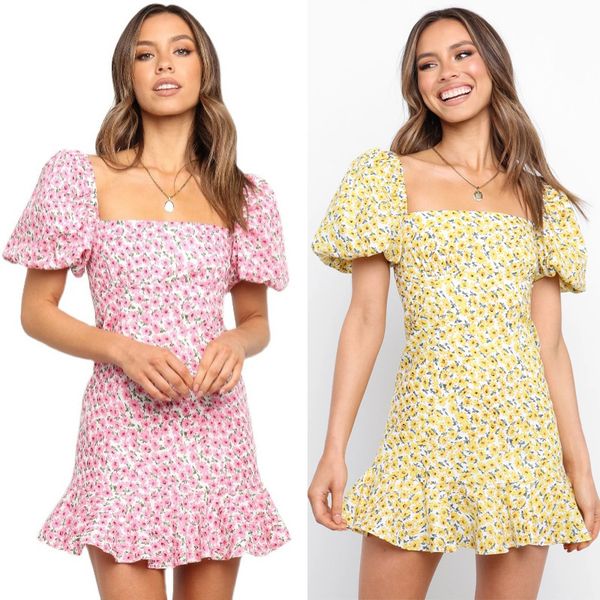 summer foral print square neck puff sleeve casual mini dresses ladies ruffles bodycon dresses yellow women elegantes para mujer 210414, Black;gray
summer foral print square neck puff sleeve casual mini dresses ladies ruffles bodycon dresses yellow women elegantes para mujer 210414, Black;gray