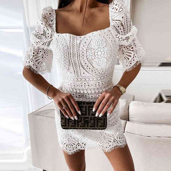 casual dresses summer mini white lace women square collar slim hollow out office 2021 female elegant short bodycon party vestidos, Black;gray
casual dresses summer mini white lace women square collar slim hollow out office 2021 female elegant short bodycon party vestidos, Black;gray
