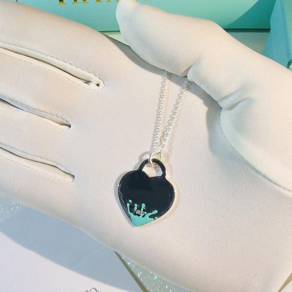 pendant necklaces 1:1 enamel epoxy large heart necklace tif luxury jewelry classic fashion brand couples women, Silver
pendant necklaces 1:1 enamel epoxy large heart necklace tif luxury jewelry classic fashion brand couples women, Silver