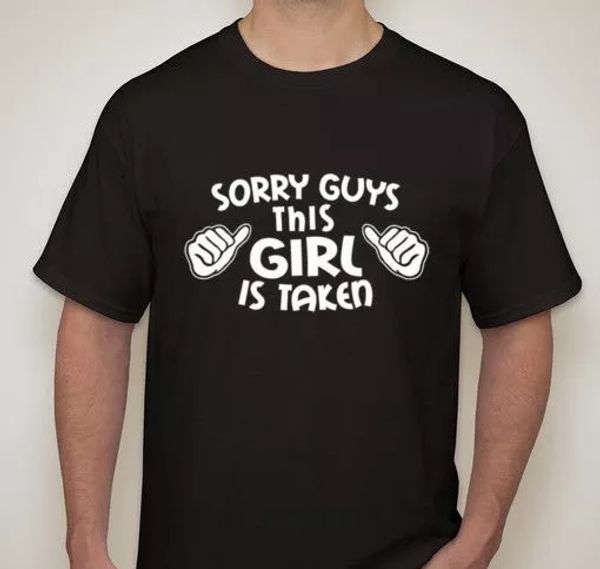 sorry guys this girl is taken boyfriend t- shirt tee small-5xl available, White;black
sorry guys this girl is taken boyfriend t- shirt tee small-5xl available, White;black