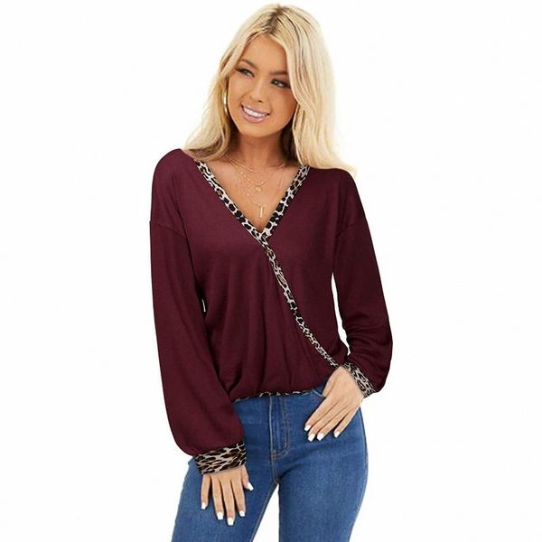 cross-border europe and americaautumn winter women's leopard print stitching ladies long-sleeved t-shirtfashion t-shirt, White
cross-border europe and americaautumn winter women's leopard print stitching ladies long-sleeved t-shirtfashion t-shirt, White