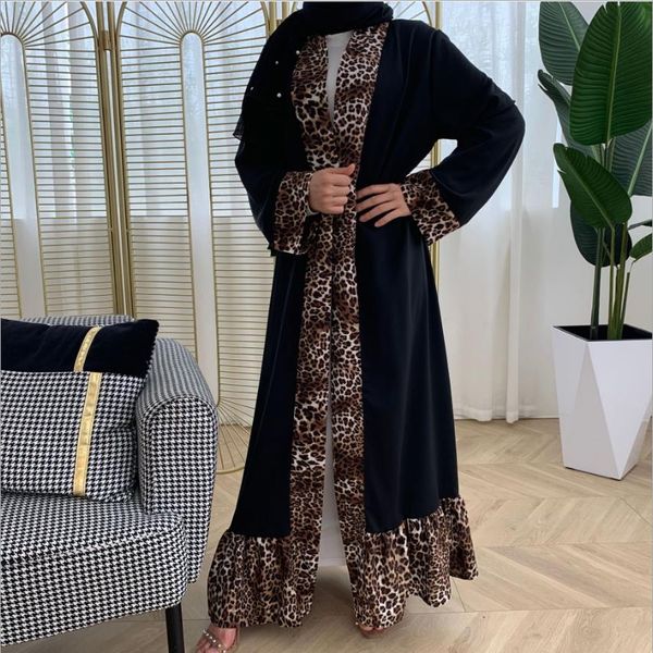 leopard print ruffles muslim abaya dress women lace-up open abayas moroccan kaftan dejellab musulman ensembles islamic clothing, Red
leopard print ruffles muslim abaya dress women lace-up open abayas moroccan kaftan dejellab musulman ensembles islamic clothing, Red