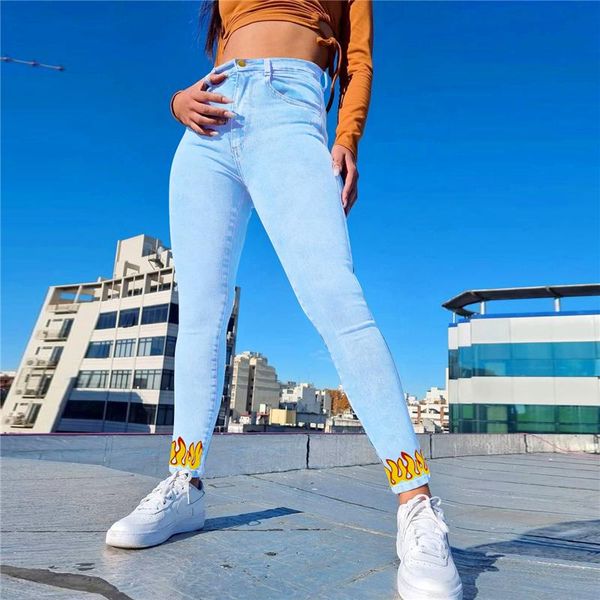 women's jeans fashion printed casual women high waist stretch slim summer thin denim trousers lady streetwear pencil pants female, Blue
women's jeans fashion printed casual women high waist stretch slim summer thin denim trousers lady streetwear pencil pants female, Blue