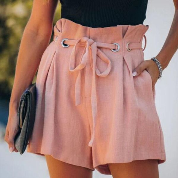 cotton and linen 's shorts 2021 summer products loose lace-up casual short femme woman women's, White;black
cotton and linen 's shorts 2021 summer products loose lace-up casual short femme woman women's, White;black