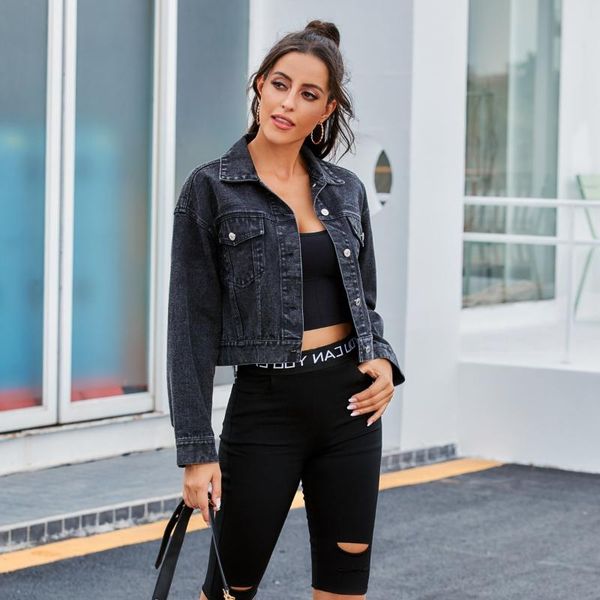 women's jackets wear european and american ins retro autumn winter fashion lapel denim short jacket, Black;brown
women's jackets wear european and american ins retro autumn winter fashion lapel denim short jacket, Black;brown