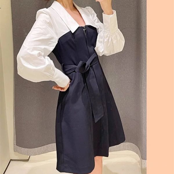 casual dresses personalized korean spring fashion long style tall black-white waistband retail casual ladies blouse in volume, Black;gray
casual dresses personalized korean spring fashion long style tall black-white waistband retail casual ladies blouse in volume, Black;gray