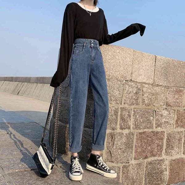 jeans women's brim 2021 new korean version of the loose rectum high waist slimming autumn stretch harlan papa carrot pants, Blue
jeans women's brim 2021 new korean version of the loose rectum high waist slimming autumn stretch harlan papa carrot pants, Blue