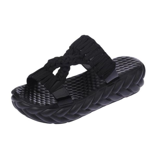 wild elastic women's sandals 2021 summer muffin thick bottom fish mouth sports breathable mesh leather casual shoes, Black
wild elastic women's sandals 2021 summer muffin thick bottom fish mouth sports breathable mesh leather casual shoes, Black
