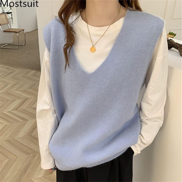 korean solid v-neck sweater vest women sleeveless loose fashion spring autumn casual ladies femme 210514, Black;white
korean solid v-neck sweater vest women sleeveless loose fashion spring autumn casual ladies femme 210514, Black;white