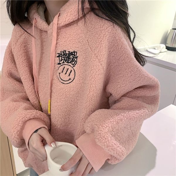 2021 new imitation cashmere long sleeve sweater women's hooded and pullover loose autumn winter small fresh women, Black
2021 new imitation cashmere long sleeve sweater women's hooded and pullover loose autumn winter small fresh women, Black