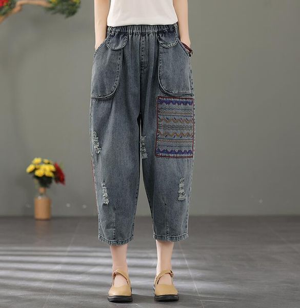 women's jeans women embroidery patch thin 2021 summer hole harem turnip pocket fashion denim trousers yoyikamomo, Blue
women's jeans women embroidery patch thin 2021 summer hole harem turnip pocket fashion denim trousers yoyikamomo, Blue