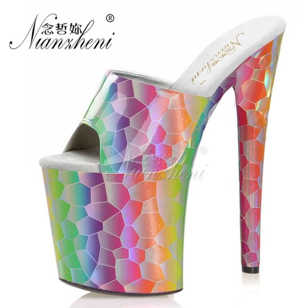 style gradual change color shallow thick platform heels women slippers 20cm super high heeled shoes 8 inches concise elegant, Black
style gradual change color shallow thick platform heels women slippers 20cm super high heeled shoes 8 inches concise elegant, Black