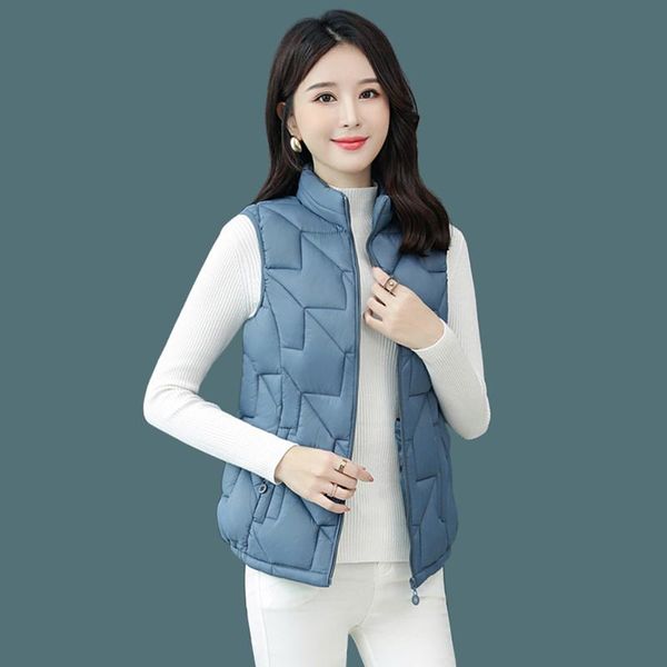 women's vests stand collar women winter 2021 short vest cotton jacket sleeveless female waistcoat, Black;white
women's vests stand collar women winter 2021 short vest cotton jacket sleeveless female waistcoat, Black;white