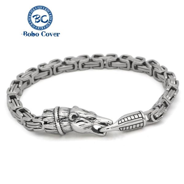 link, chain classic wolf head bracelet men silver color bangle jewelry gifts stainless steel link wholesale prices, Black
link, chain classic wolf head bracelet men silver color bangle jewelry gifts stainless steel link wholesale prices, Black