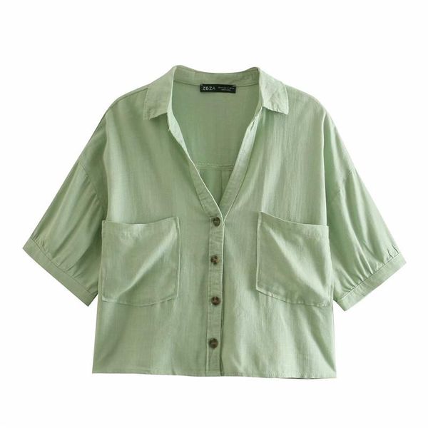 women's blouses & shirts onebling summer linen blended cropped shirt drop shoulder short sleeve button up women female pockets loose w, White
women's blouses & shirts onebling summer linen blended cropped shirt drop shoulder short sleeve button up women female pockets loose w, White