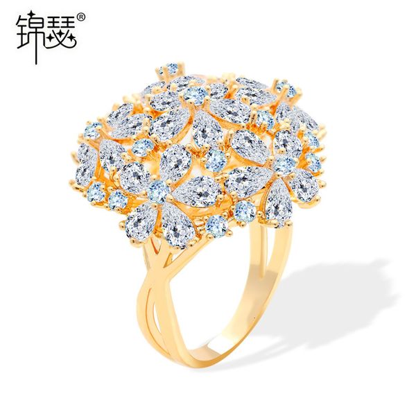 925 sterling silverboutique zirconium diamond ring love flower aaa zircon fashion atmosphere exaggerated female, Golden;silver
925 sterling silverboutique zirconium diamond ring love flower aaa zircon fashion atmosphere exaggerated female, Golden;silver