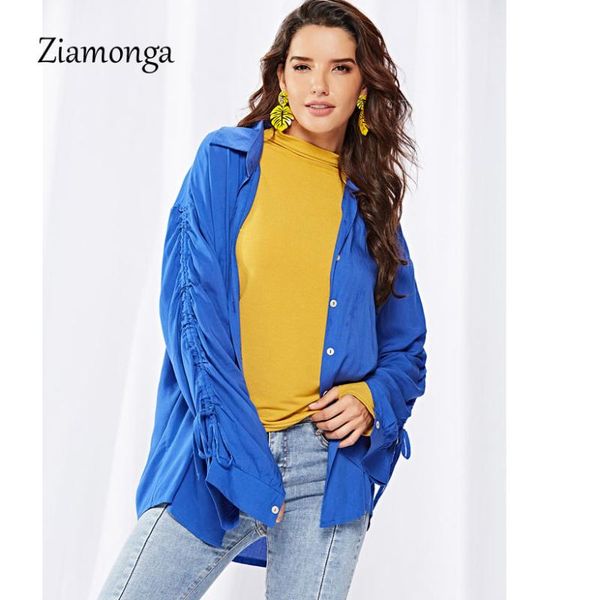 women's blouses & shirts ziamonga 2021 autumn fashion turn down collar loose solid long sleeve drawstring shirt blouse female plus size, White
women's blouses & shirts ziamonga 2021 autumn fashion turn down collar loose solid long sleeve drawstring shirt blouse female plus size, White
