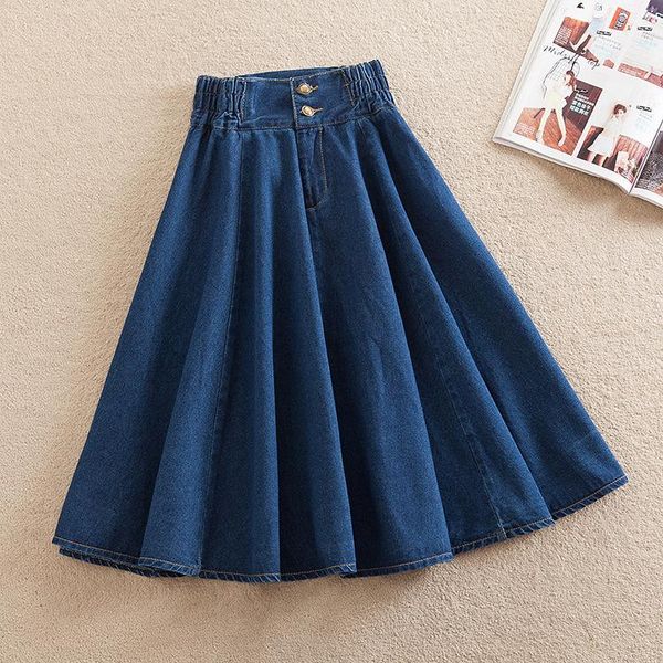 skirts casual a-line pleated denim skirt for women vintage elastic waist umbrella jeans plus size 2021 spring summer 2908ly, Black
skirts casual a-line pleated denim skirt for women vintage elastic waist umbrella jeans plus size 2021 spring summer 2908ly, Black